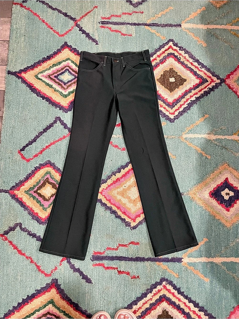 Levi’s Green Polyester Flare Pants Like New